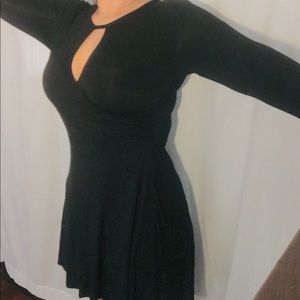 Black soft mini dress